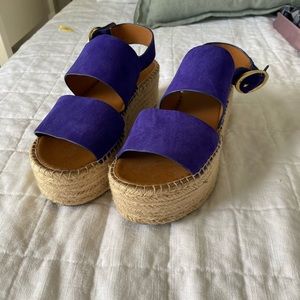 Franco Sarto Blue Platforms size 9